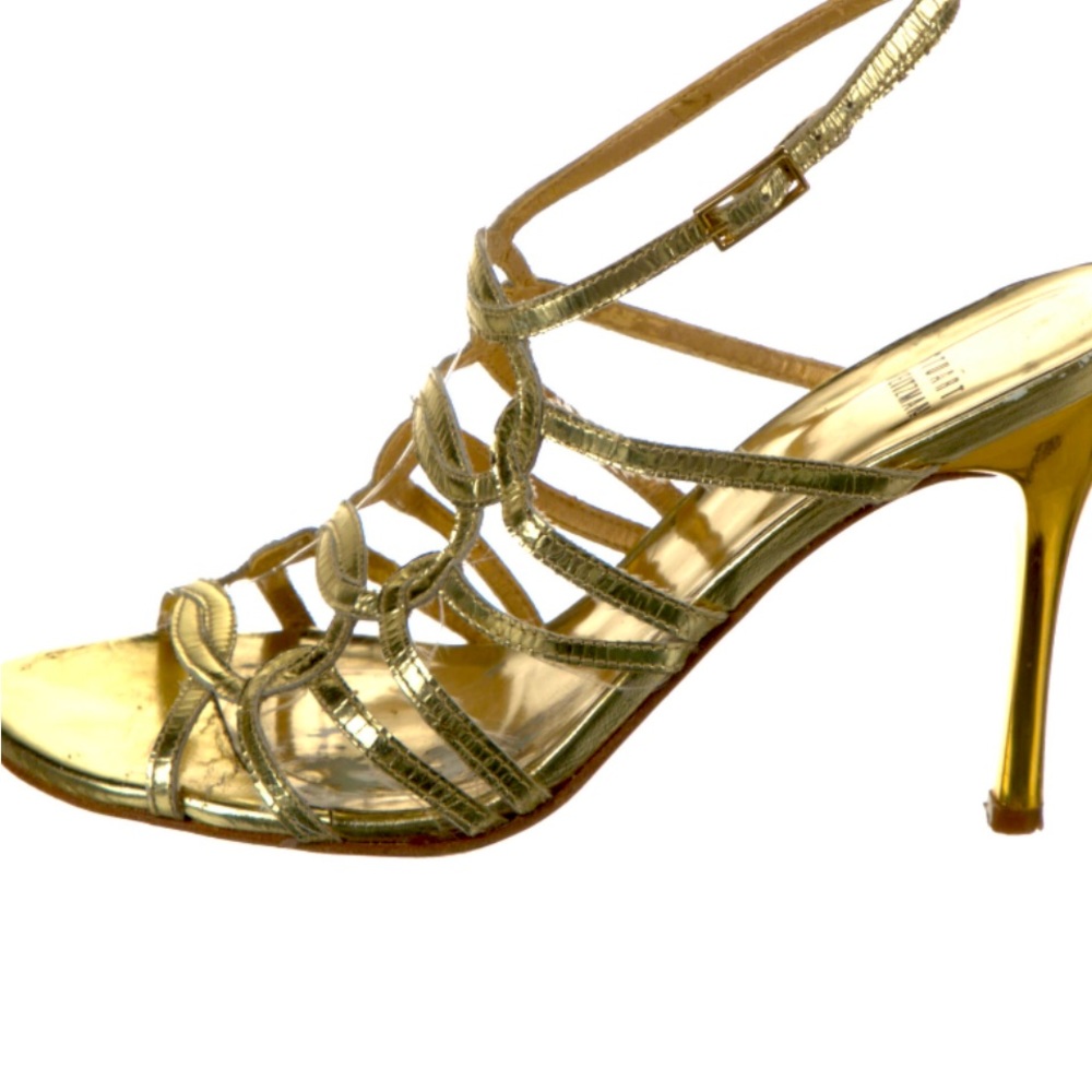 Gold Leather Sandals